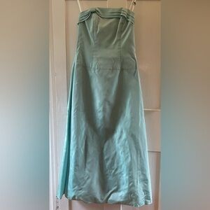 Strapless Iridescent aqua organza dress sz small